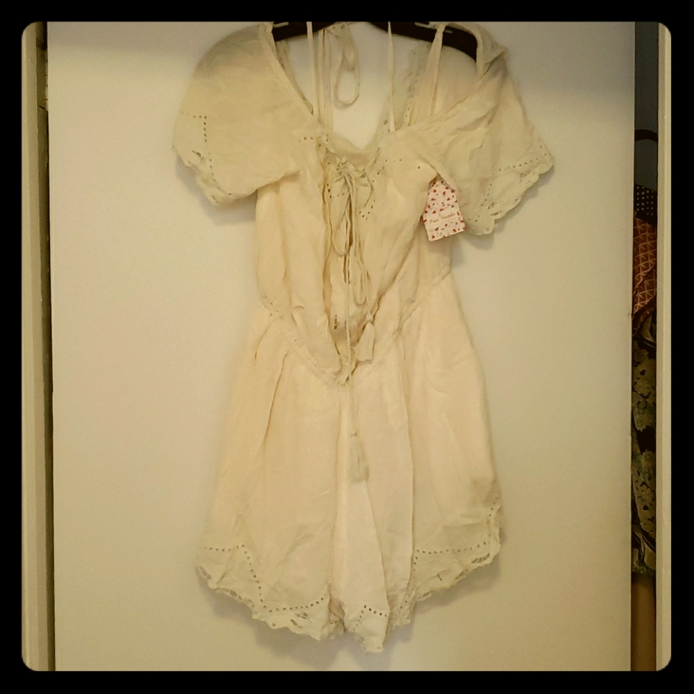 Free People, white lace romper